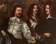 DOBSON, William The Painter with Sir Charles Cottrell and Sir Balthasar Gerbier dfg Germany oil painting reproduction